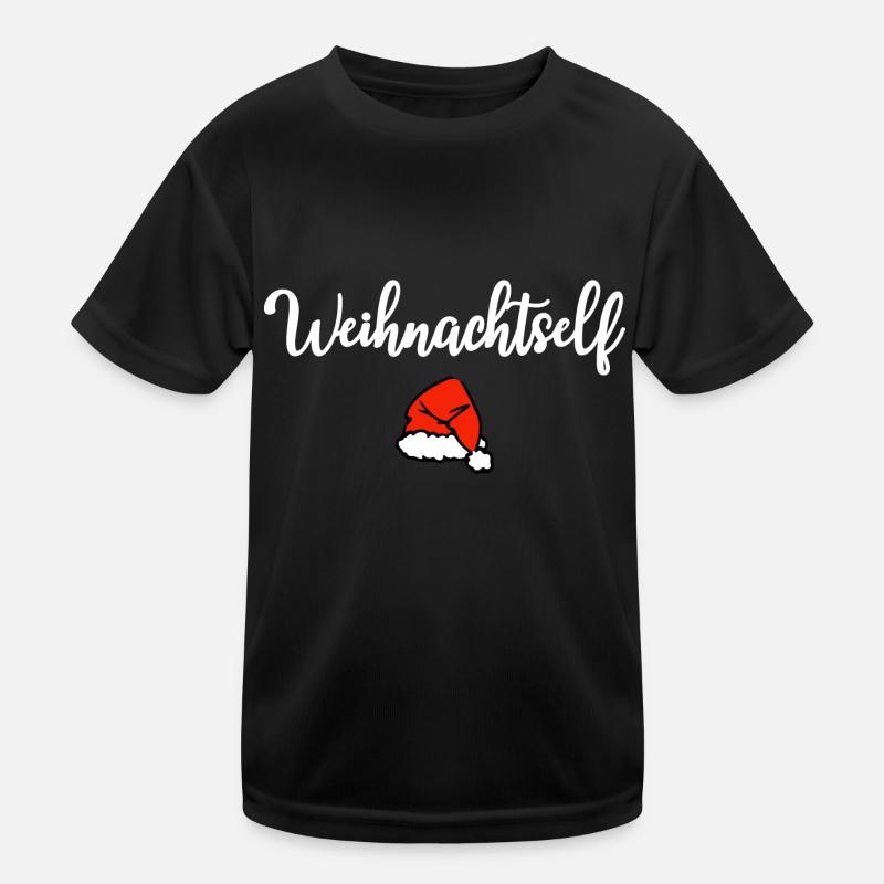 Weihnachtself Helfer Motto Weihnachten Kinder Funktions-T-Shirt