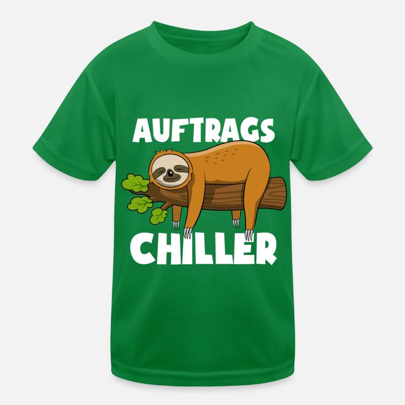 Faultier - Auftrags Chiller - Faulenzen Geschenk Kinder Funktions-T-Shirt