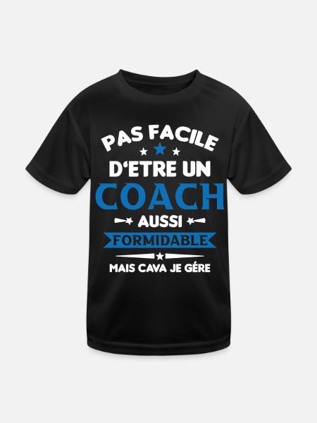 Coach Formidable Idée Cadeau Entraîneur Drôle - T-shirt sport Enfant - noir - Devant