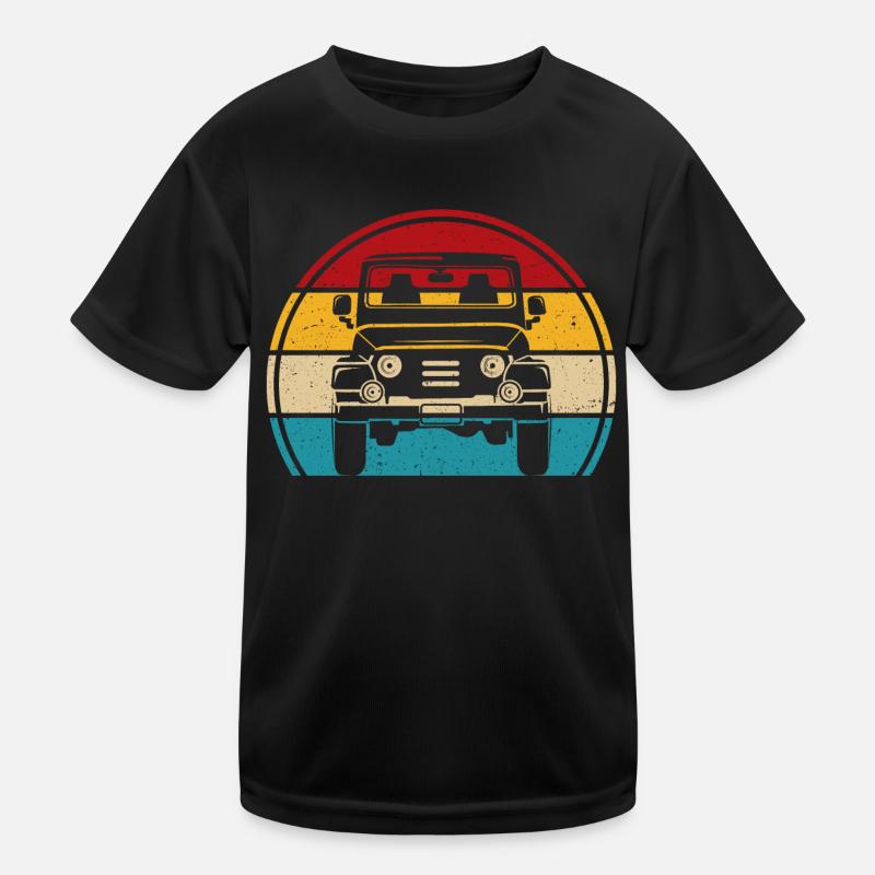 Retro Offroad SUV 4x4 Off-Road Vehicle Kids Functional T-Shirt