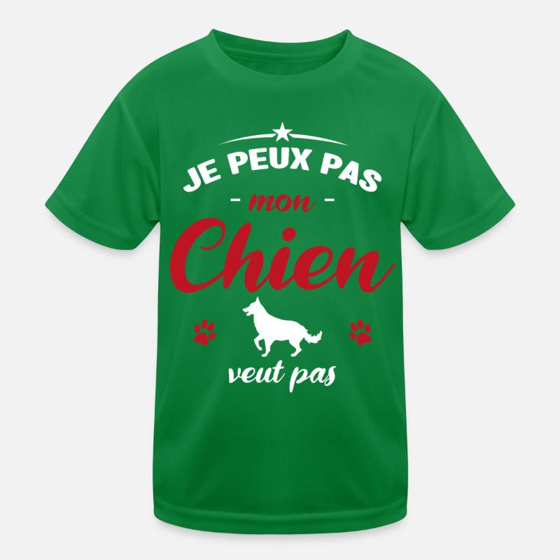 je peux pas mon chien veut pas T-shirt sport Enfant
