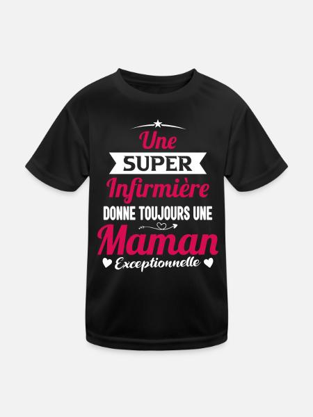 Maman Infirmière exceptionnelle Cadeau - T-shirt sport Enfant - noir - Devant