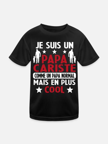 Je suis un Papa Cariste Comme un Papa Normal - T-shirt sport Enfant - noir - Devant