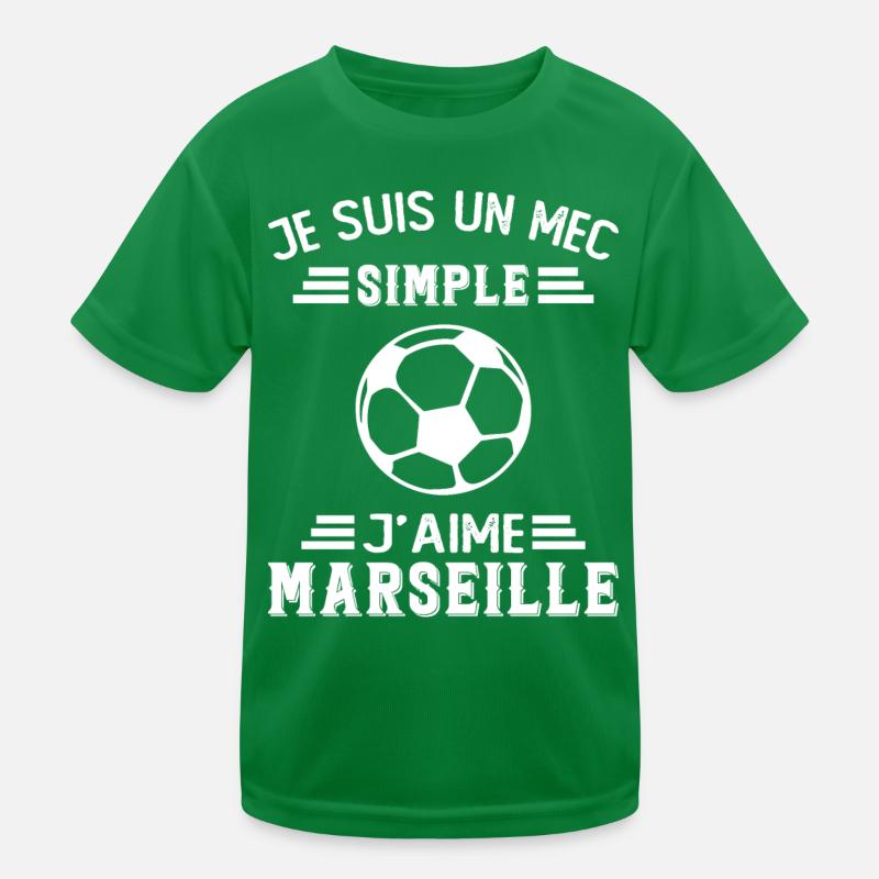 je suis un mec simple j'aime Marseille T-shirt sport Enfant