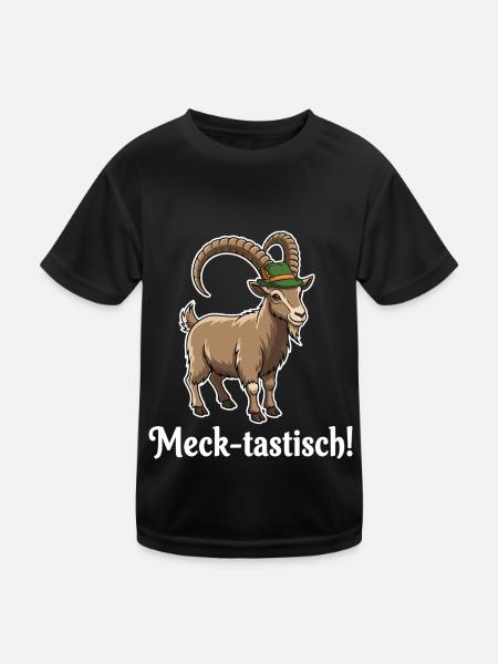Meck-tastisch ! - Kinder Funktions-T-Shirt - Schwarz - Vorne