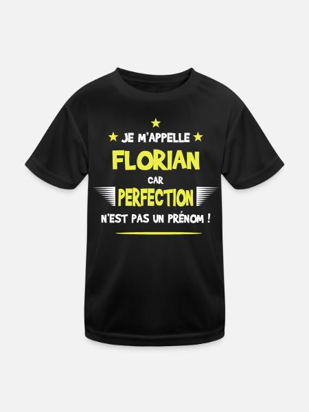Florian cadeau humour et drôle - T-shirt sport Enfant - noir - Devant