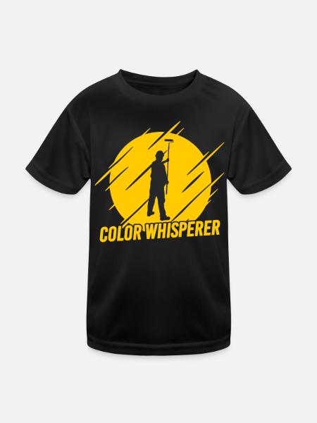 Peintre Whisperer de couleur Peintre - T-shirt sport Enfant - noir - Devant