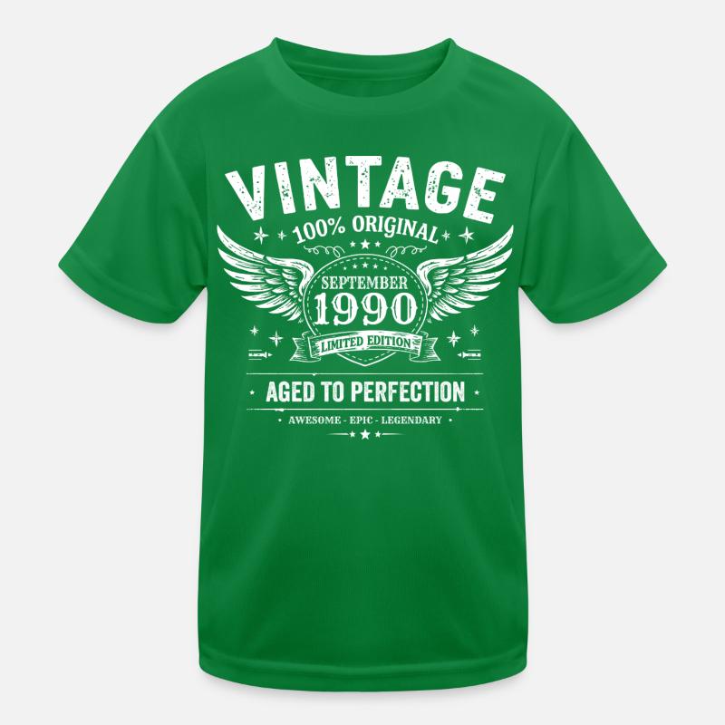 Born in September 1990 Kids Functional T-Shirt