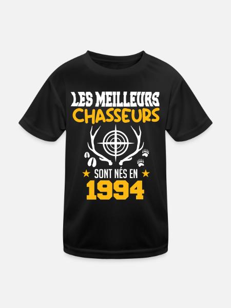 Chasseur | Anniversaire chasseur 1994 - T-shirt sport Enfant - noir - Devant