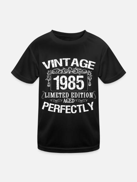 1985 Limited Edition | Jahrgang 1985 perfekt gealtert - Kinder Funktions-T-Shirt - Schwarz - Vorne