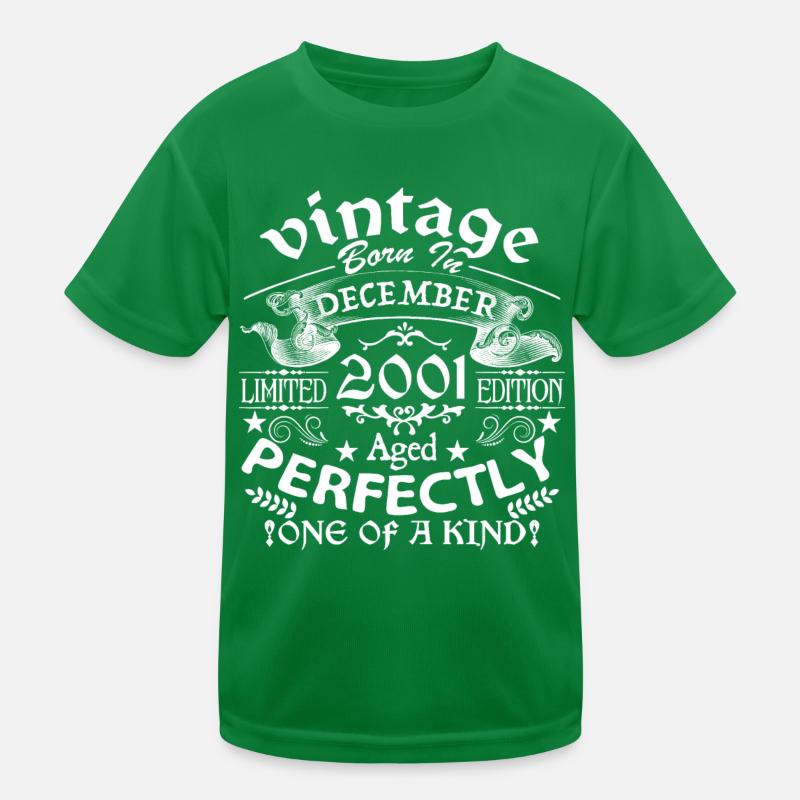 December 2001 | birthday 2001 Vintage December T-shirt sport Enfant
