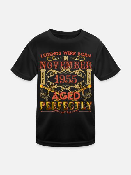 November 1955 - birthday 1955 legends were born. - T-shirt sport Enfant - noir - Devant