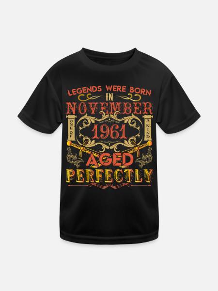 November 1961 - birthday 1961 legends were born. - T-shirt sport Enfant - noir - Devant