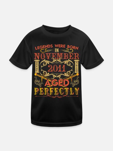 November 2011 - birthday 2011 legends were born. - T-shirt sport Enfant - noir - Devant