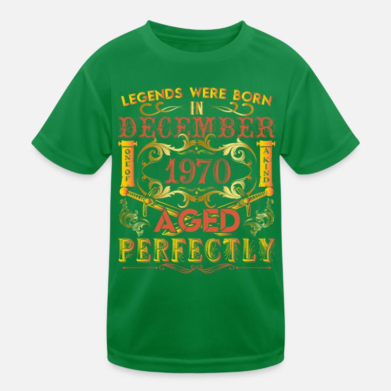 December 1970 - birthday 1970 legends were born. Kids Functional T-Shirt