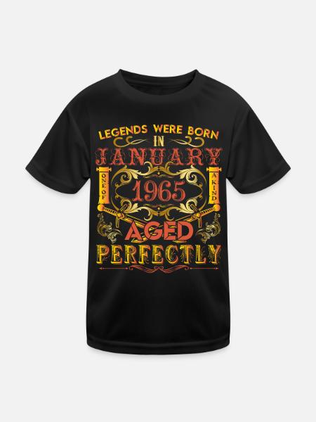 January 1965 - birthday 1965 legends were born. - T-shirt sport Enfant - noir - Devant