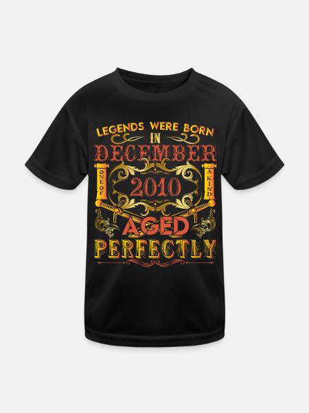 December 2010 - birthday 2010 legends were born. - T-shirt sport Enfant - noir - Devant