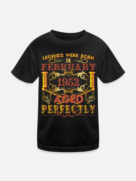 February 1952 - birthday 1952 legends were born. - T-shirt sport Enfant - noir - Devant