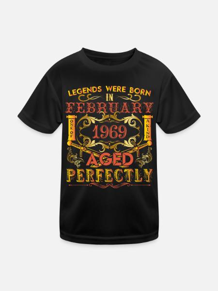 February 1969 - birthday 1969 legends were born. - Kids Functional T-Shirt - black - Front