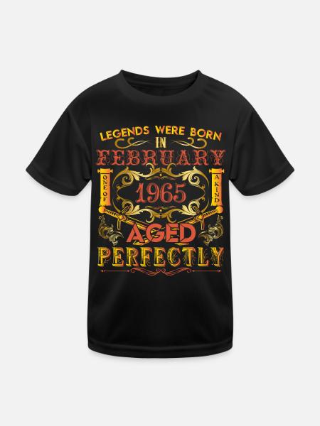 February 1965 - birthday 1965 legends were born. - T-shirt sport Enfant - noir - Devant