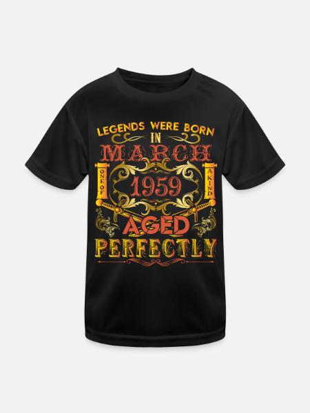 March 1959 - birthday 1959 legends were born. - T-shirt sport Enfant - noir - Devant