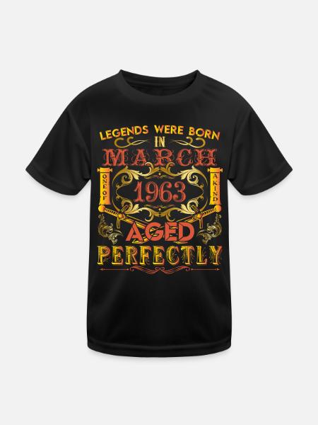 March 1963 - birthday 1963 legends were born. - T-shirt sport Enfant - noir - Devant