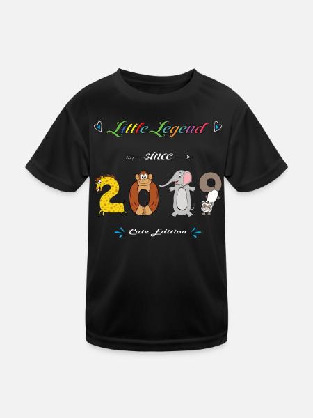 Little Legend 2019 - Cute Edition with animal numbers - Kids Functional T-Shirt - black - Front