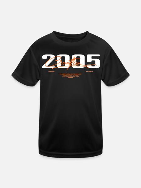 2005 Vintage Rétro 2005 Cadeau D'anniversaire 2005 - T-shirt sport Enfant - noir - Devant