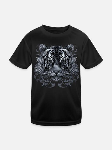 Tigre - T-shirt sport Enfant - noir - Devant