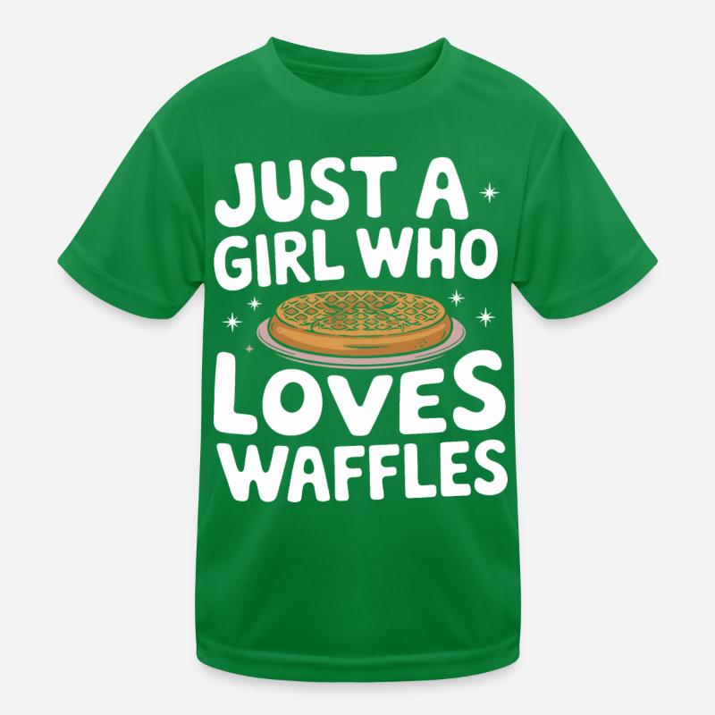 Waffles Breakfast Sweets Kids Functional T-Shirt