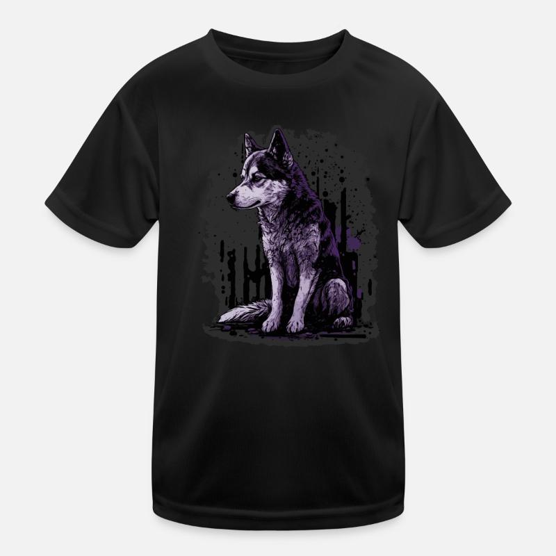 Husky Dog Kids Functional T-Shirt
