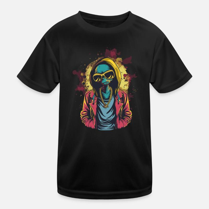 Cooles Alien Kinder Funktions-T-Shirt
