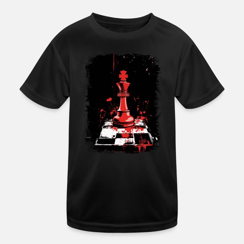 Schachfigur König Kinder Funktions-T-Shirt