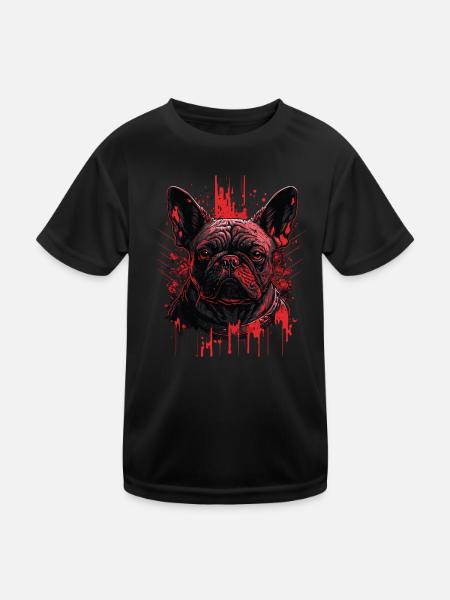 French Bulldog - Kids Functional T-Shirt - black