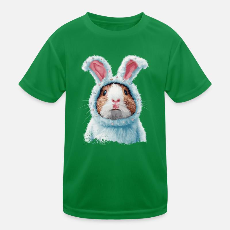 Meerschweinchen im Hasenkostüm Kinder Funktions-T-Shirt