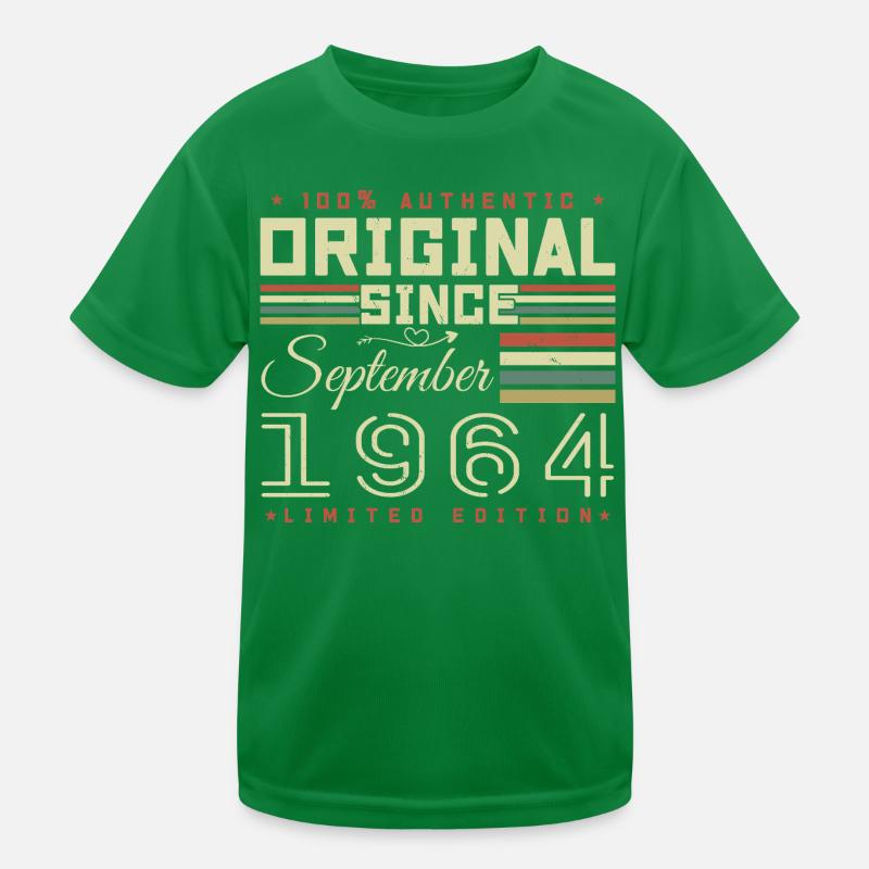 September 1964 September 61. Jubiläum limitierte Auflage Kinder Funktions-T-Shirt