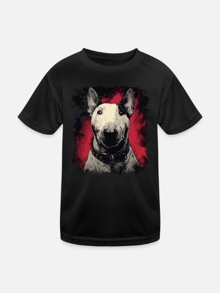 Bullterrier - Kinder Funktions-T-Shirt - Schwarz