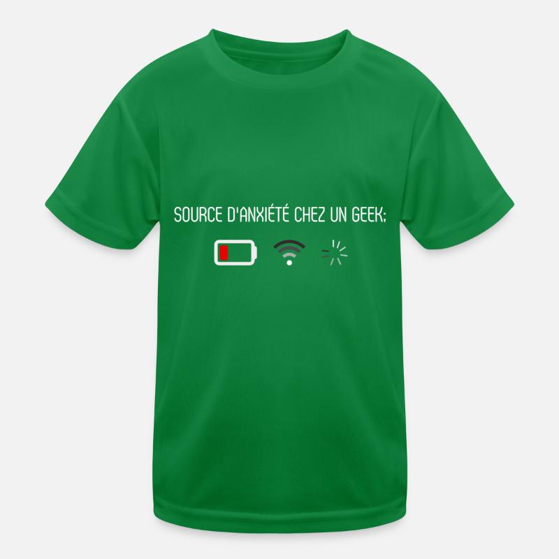 Source d anxiété chez un Geek T-shirt sport Enfant