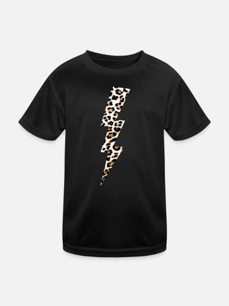 Léopard Flash - T-shirt sport Enfant - noir - Devant