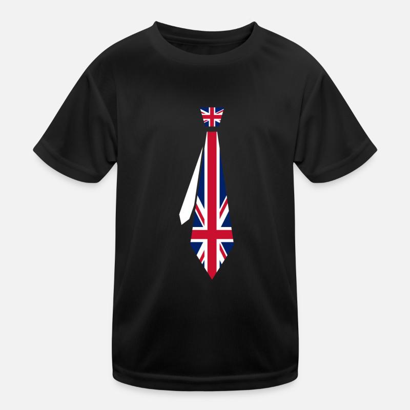 Krawatte Great Britain Kinder Funktions-T-Shirt