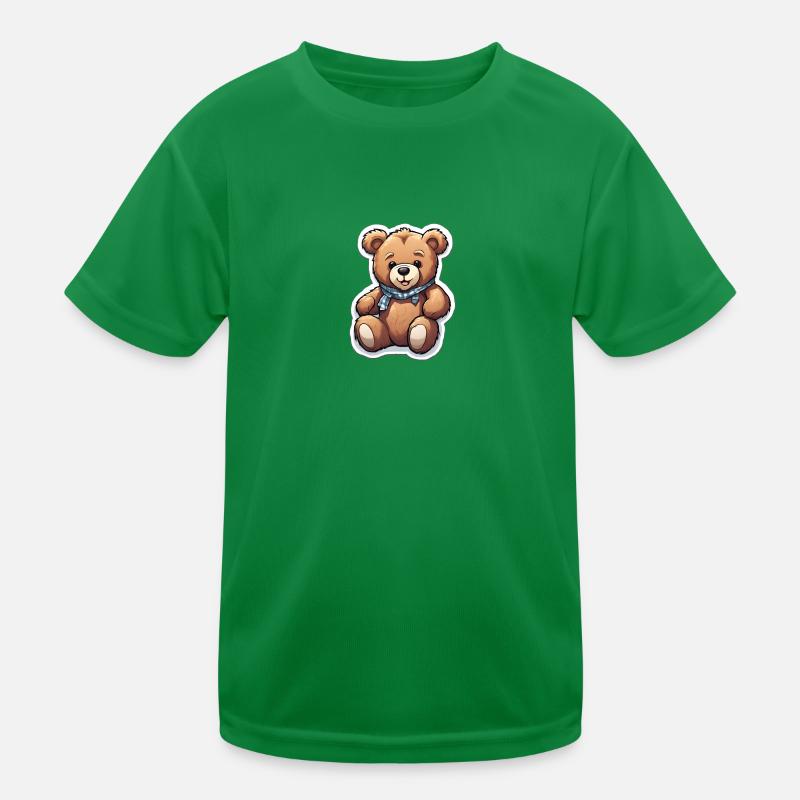 Kuscheliger Teddy mit Halstuch Kinder Funktions-T-Shirt
