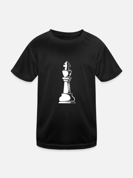 Chess King Chess Piece - Kids Functional T-Shirt - black - Front