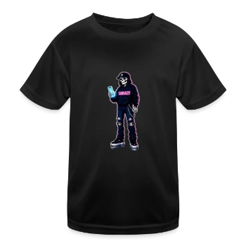 Sarkazzy Szkielet Hacker w streetwearowym swetrze