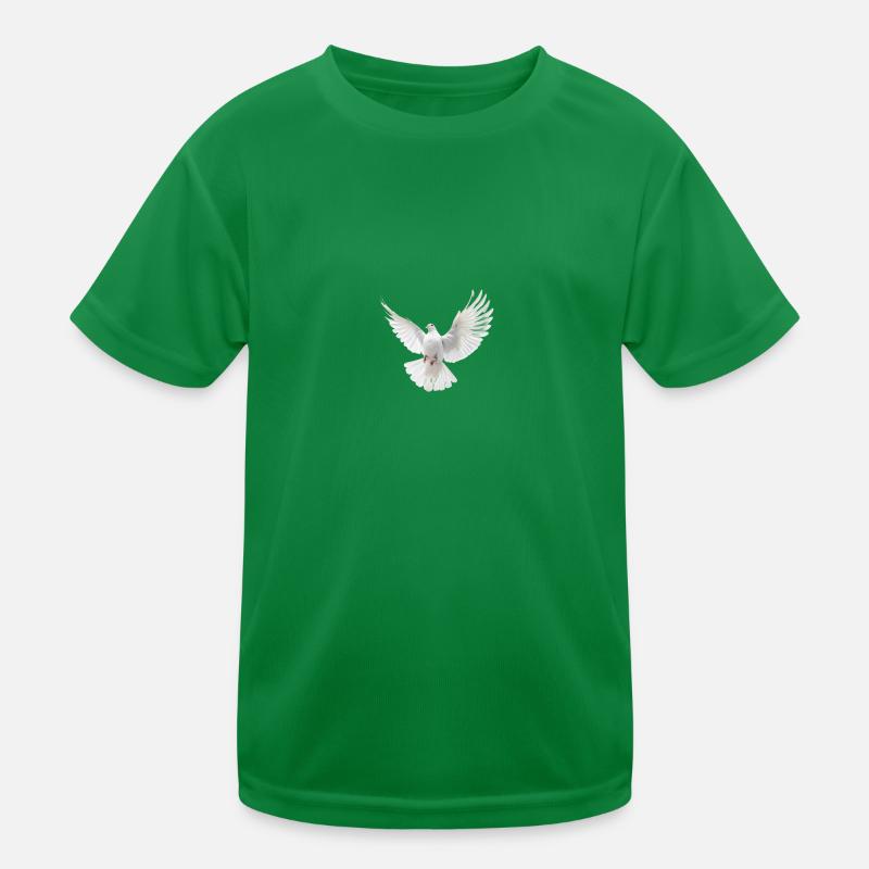 Weiße Taube Kinder Funktions-T-Shirt
