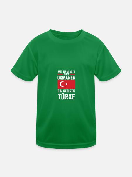 Turks Turkish Turkey - Kids Functional T-Shirt - kelly green - Front