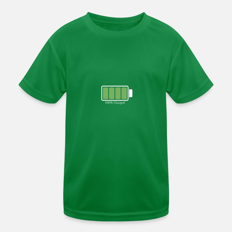 Charged battery Kids Functional T-Shirt