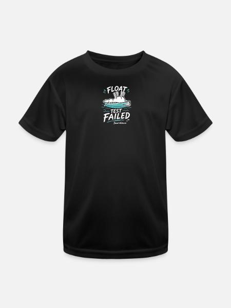Licorne morte : Test de natation échoué - T-shirt sport Enfant - noir - Devant