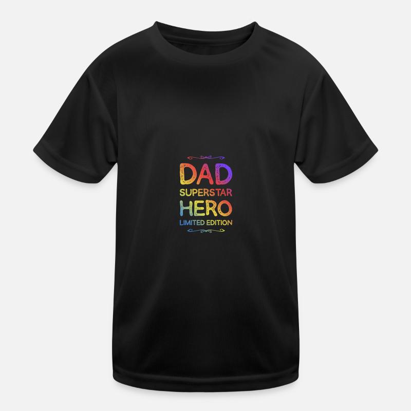 Best Dad Hero Dad Dad Kids Functional T-Shirt