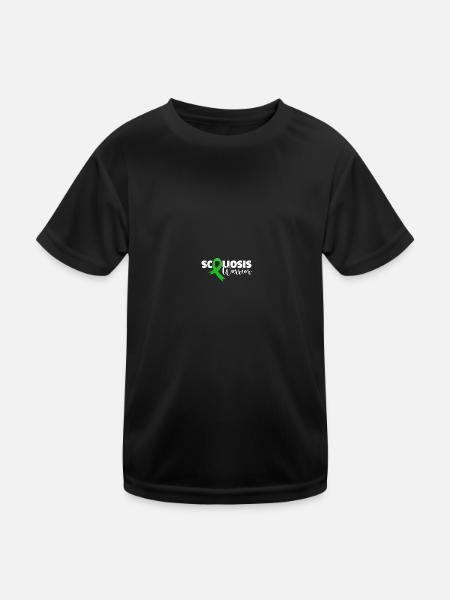 Récupération après une chirurgie du dos Scoliose-Bewus - T-shirt sport Enfant - noir - Devant