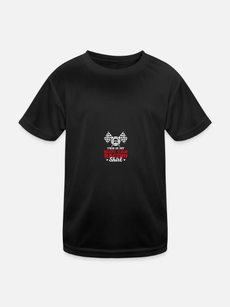 RC Car Track Slot Car Racing RC Racing - Kinder Funktions-T-Shirt - Schwarz - Vorne